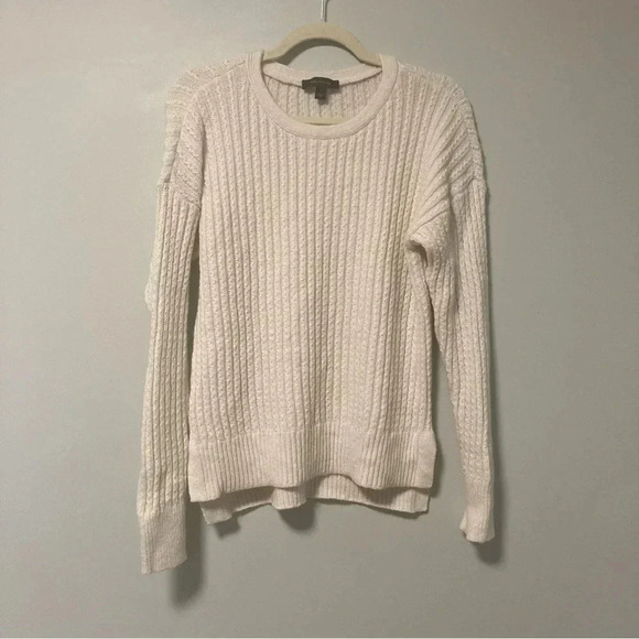 Ann Taylor ivory cable knit alpaca wool  blend sweater - Picture 1 of 5